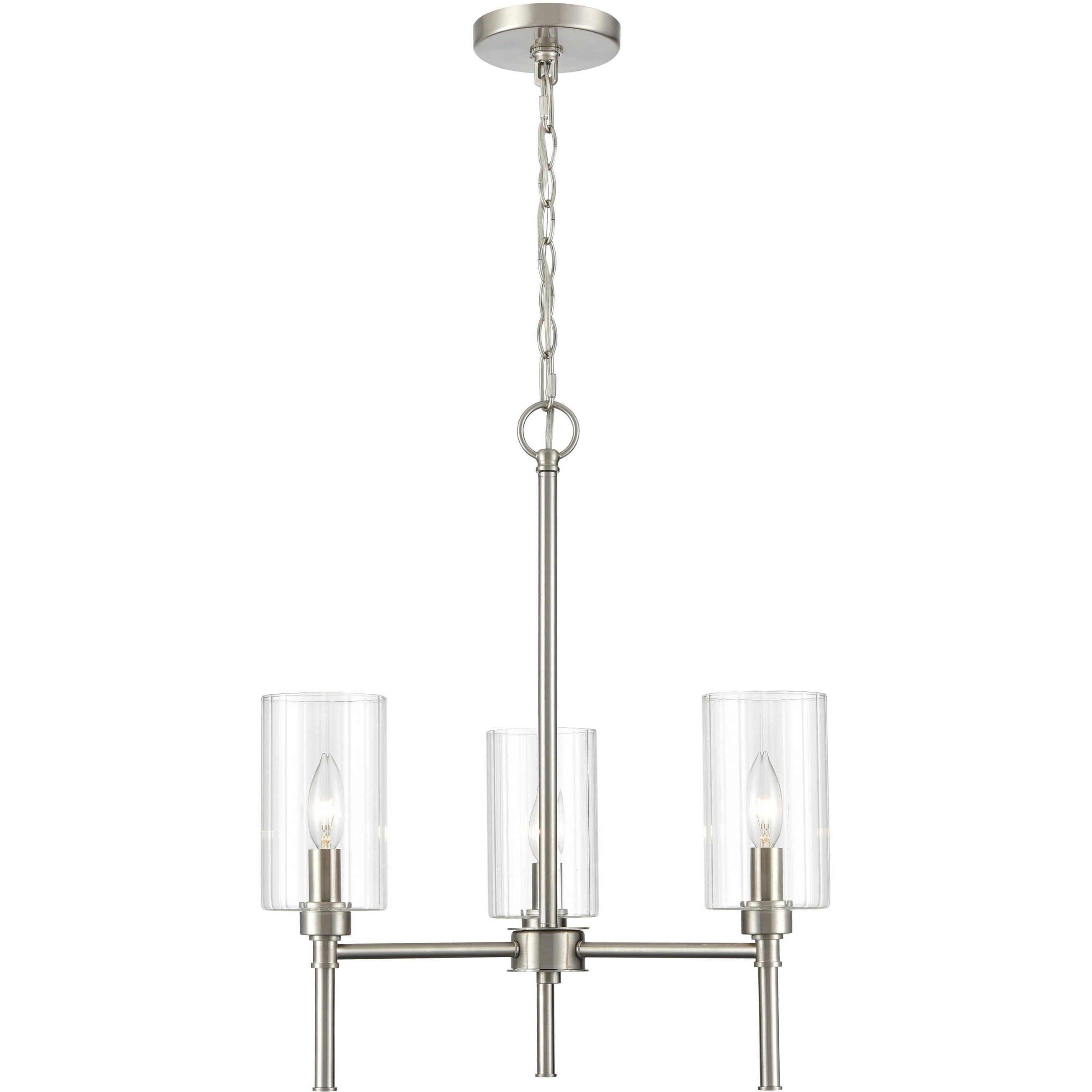 Chastine 3 Light 20 inch Brushed Nickel Chandelier Ceiling Light